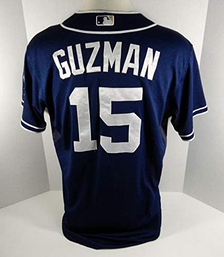 2013 San Diego Padres Jesus Guzman 15 Oyun Kullanılmış Donanma Forması - Oyun Kullanılmış MLB Formaları
