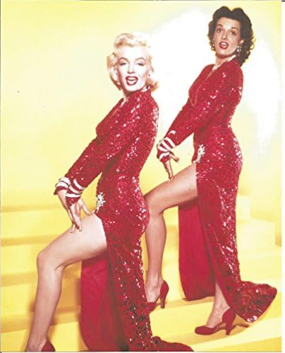 Beyler Marilyn Monroe Jane Russell kırmızı elbiseler Sarışınlar Tercih-8x10 Promo Fotoğraf 004