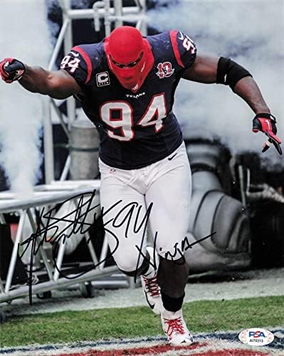 ANTONİO SMİTH İmzalı 8x10 fotoğraf PSA/DNA Houston Texans İmzalı - İmzalı NFL Fotoğrafları