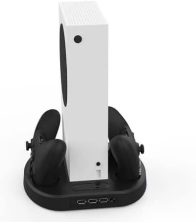 Xbox Serisi S Denetleyicileri için Dikey Şarj Standı, Xbox Serisi S Konsolu için Soğutma Fanı Tabanı 3 USB hub'lı