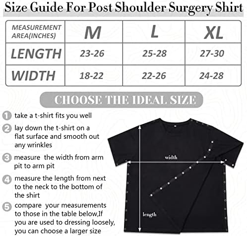 2 Adet Ameliyat Sonrası Gömlek Unisex Omuz Cerrahisi Gömlek Sol ve Sağ Yan Yapış Erişim Kurtarma T Shirt Erkekler