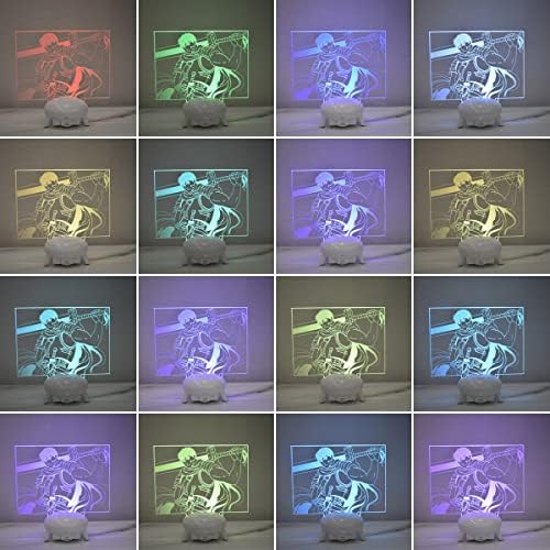 Anime Çılgına 3D Lamba gece lambası 3D Guts Illusion Lamba Çocuklar için, 16 Renk Değiştirme ile Uzaktan, jaeger Çocuklar