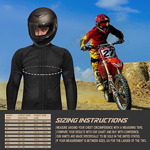 J. A. G. Mesh motosiklet gömlek, Tüm sezon Hafif Nefes Motosiklet Zırh CE Onaylı Koruyucu Pedleri ile Erkekler için
