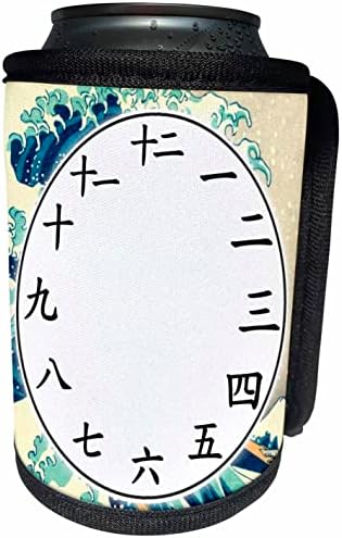 3dRose Kanji Saat yüzü - Japon Numaraları-Büyük Dalga kapalı. - Şişe Sargısını Soğutabilir (cc-362956-1)