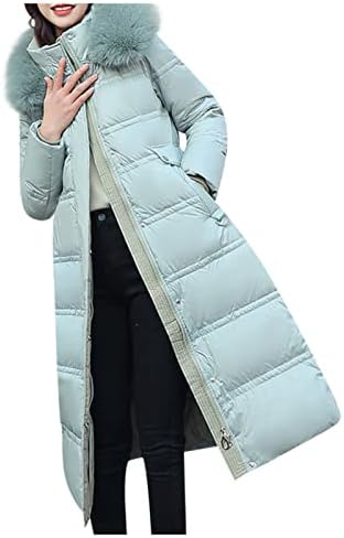 Kadın Packable Aşağı Ceketler Bayanlar Kış Sıcak Midi Kirpi Mont Peluş Kap Yaka Uzun Kollu Parka Giyim