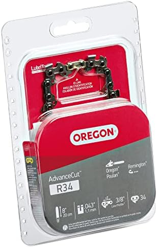 Oregon R34 AdvanceCut 8 İnç Yedek Testere Zinciri, Direk Testereleri ve Zincir Testere Aletleri için, 8 Kılavuz Çubuğu,
