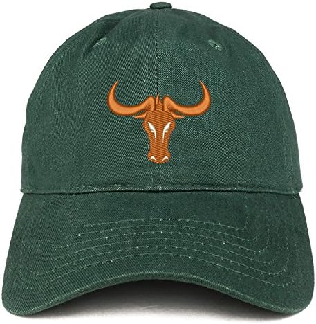 Trendy Giyim Mağazası Texas Boğa Başı İşlemeli Pamuklu Baba Şapkası
