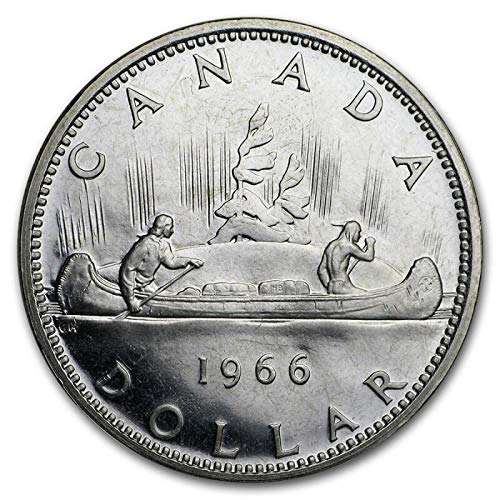 1966 CA Kanada Gümüş Doları Dolar Derecelendirilmemiş