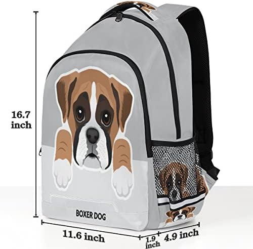Sevimli Boksör Köpek erkekler için sırt çantaları Kızlar Laptop Sırt Çantası okul sırt çantası Sırt Çantası dizüstü