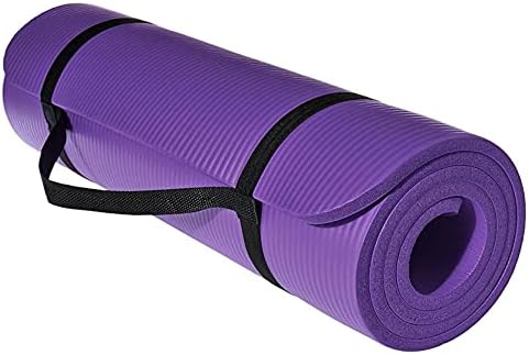 Yoga Mat Kaymaz 1/2-İnç Ekstra Kalın 72-İnç Uzun Konfor Köpük Yoga Mat için Egzersiz, Yoga, ve Pilates ile Elastik