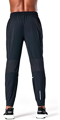 BAYAMO erkek Egzersiz Joggers Pantolon Spor Salonu Koşu Atletik Konik Sweatpants Fermuarlı Cepler ile