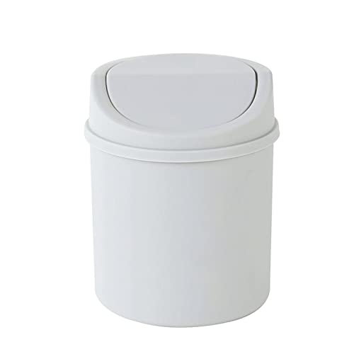 ABECEL çöp tenekesi, Basit Plastik Masaüstü çöp tenekesi Ev Basın Tipi kapaklı Enkaz Kova Mini Tuvalet Masası Depolama