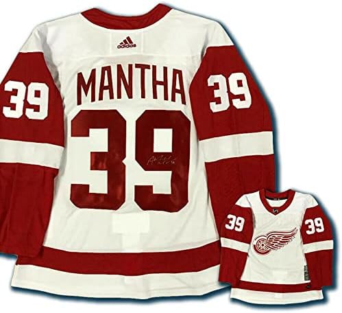 ANTHONY MANTHA İmzalı Detroit Red Wings Beyaz Adidas PRO Forması - İmzalı NHL Formaları