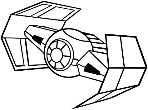 Darth Vader Kravat Fighter 6 vinil yapışkan Araba Çıkartması (6 Beyaz)