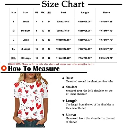 Kısa Kollu %2023 Giyim Pamuk Kalp Aşk Grafik Brunch Bluz Tshirt Kızlar için Crewneck Gömlek Sonbahar Yaz Kadın O3