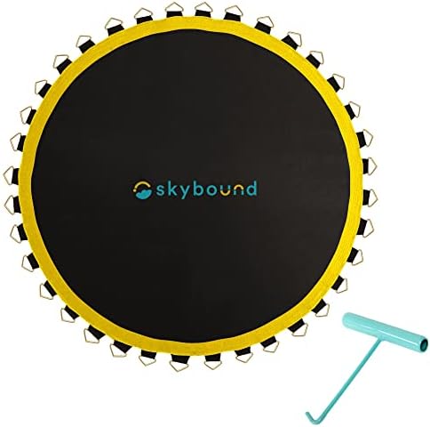 SkyBound Premium Trambolin Değiştirme Matı, Yaylı Aletli 14 Ayak Çerçevesine Uyar, Daha Uzun Ömürlü Dikiş için UV
