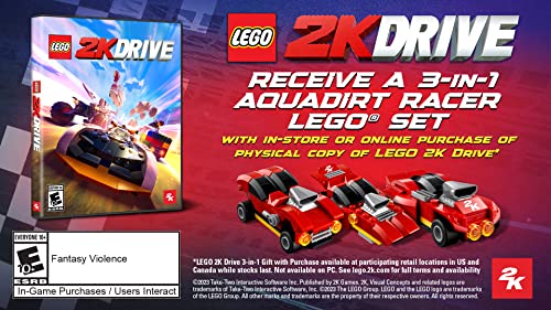 LEGO 2K Drive-Xbox Series X, 3'ü 1 arada Aquadirt Racer LEGO ® Seti içerir