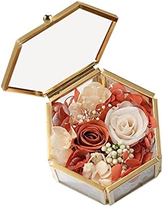 Küçük Cam Mücevher Kutusu Altın Geometrik Dekoratif Kutu Yüzük Küpe Ekran Altıgen Hatıra Kutusu Düğün doğum günü hediyesi