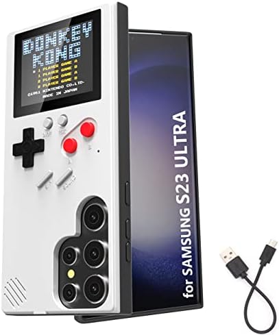 Tuoveek Gameboy Telefon Kılıfı için Samsung Galaxy S23 Ultra, El Retro Oyun Konsolu Samsung S23 Ultra (6.8) Telefon