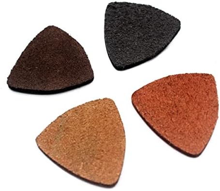 TUOREN yumuşak deri Ukulele seçtikleri Ukulele gitar bas için daha zengin sıcak ton üretir 4 adet üçgen şekli + 4