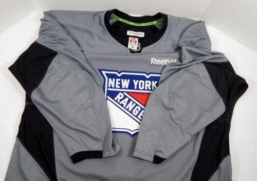 New York Rangers Oyunu Kullanılmış Gri Antrenman Forması Reebok NHL 58 DP31296 - Oyun Kullanılmış NHL Formaları