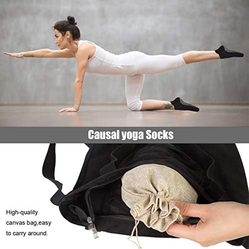 Kadınlar ve Erkekler için Kaymaz Çoraplar Yoga, Pilates, Ev Egzersizi için Kavrama Önleyici Çoraplar