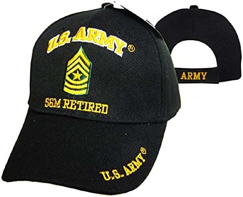 ABD Ordusu SGM Emekli Askeri Siyah İşlemeli Kap Şapka 560F