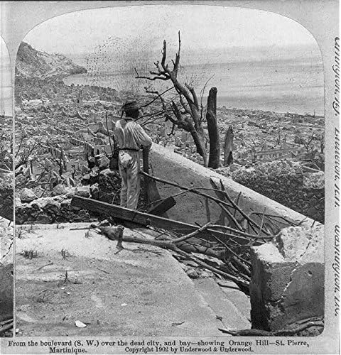 Tarihsel Bulgular Fotoğraf: Volkanik Patlama, Pelee Dağı, Martinik, Orange Hill, Volkan, 1902, St Pierre