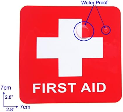 HAISDA Su Geçirmez Ilk Yardım Kiti Çıkartmalar Çıkartması Acil Sembol Logo Etiketleri, Hastane Ambulans Güvenlik Işaretleri,