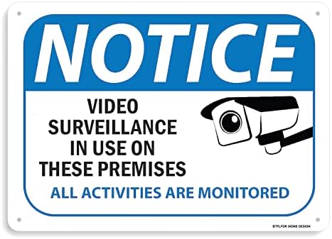 BTFLFDR Bildirimi Bu Tesislerde Kullanılan Video Gözetimi İşaret, 12 x16 Alüminyum Tüm Faaliyetler İzlenir İşaret