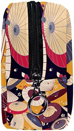 Asılı Seyahat makyaj çantası, Taşınabilir Makyaj Organizatör, Kozmetik Tutucu Fırça Seti, Vintage Şemsiye Japon Resim