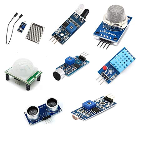 OLatus OLA10041 Mini Sensör Kiti İle PIR Hareket Sensörü (HC-SR501), Ultrasonik Sensör (HC-SR04), yağmur Sensörü,