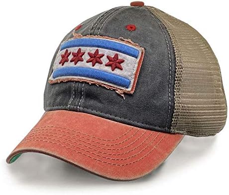 Otuzbeş55 Chicago Şehri Ayarlanabilir Snapback Kamyon Şoförü Şapkası Donanması
