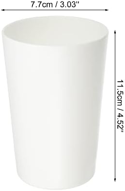 VOCOSTE 2 adet Banyo Diş Fırçası Bardak PP Bardak Banyo Mutfak için, Renk Beyaz Siyah, 4.52 x 3.03