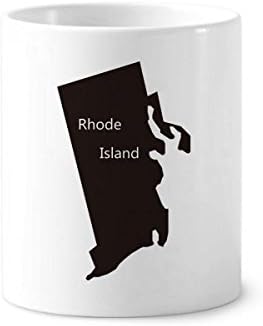 Rhode Island ABD Haritası Anahat Diş Fırçası kalemlik Kupa Seramik Standı Kalem Kupası