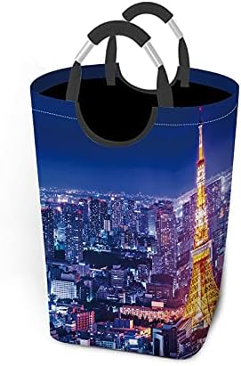 Wondertify Tokyo Japonya Gece Cityscape Ünlü Televizyon Kulesi Landmark Çamaşır Sepeti Cazibe Yeri kıyafet sepeti