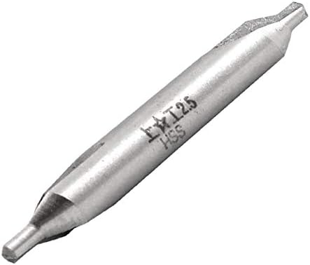X-DREE 2,5 mm x 6 mm x 44 mm Çift Uçlu HSS A Tipi Merkez Matkap Uçları Gri (2,5 mm x 6 mm x 44 mm) de doble terminación