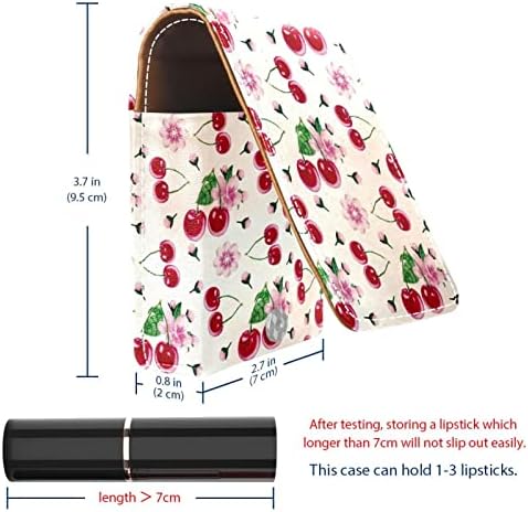 Güzel kiraz Kırmızı Çiçekler Ruj kadınlar için aynalı çanta Makyaj Çantası Nedime Hediye