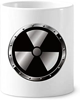 Logo Siyah Arka Plan Radyoaktif Maddeler Uyarı Diş Fırçası kalemlik Kupa Cerac Standı Kalem Kupası