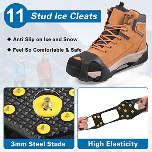 Buz Cleats Kar Çekiş Cleats Krampon Ayakkabı ve Botlar için Kaymaz kar ayakkabıları Cleats Galoş Ayakkabı Erkekler
