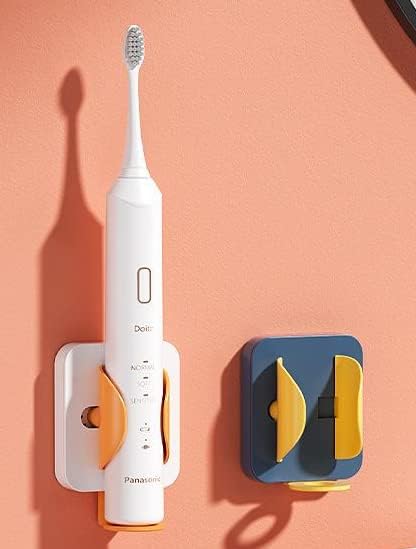 Banyo Seti için 2 Adet Renkli Elektrikli Diş Fırçası Tutacağı Otomatik Kilitleme ve Serbest Bırakma Tutucu Standı