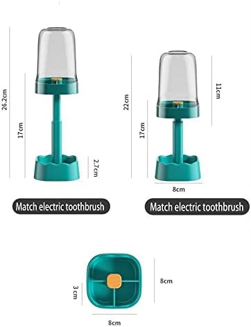 BARİAO Diş Fırçası Tutucu,Elektrikli Diş Fırçası ve Diş Macunu Tutucu,Taşınabilir Diş Fırçası ve Diş Macunu Tutucu,