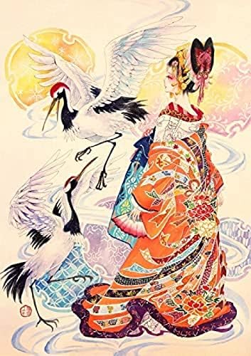 5D DIY Elmas Boyama Japon Kimono Geyşa Güzellik El Sanatları Elmas Nakış Taklidi Acemi Tam matkap seti DIY ev duvar