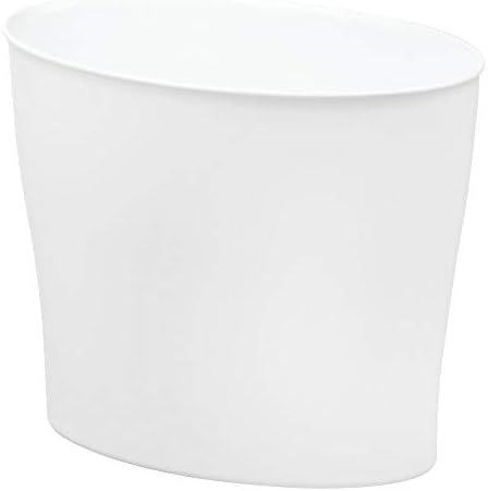 ıDesign Tasarımlar Arası Plastik Çöp Kovası Çöp Kutusu Banyo, Yatak Odası veya Ofis-10 litre,Beyaz Nuvo Çöp Kovası