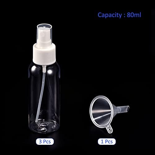 M METERXİTY 3 Paket Şeffaf Plastik pompa şişesi Dağıtıcı Şampuan Losyon Boş Sprey Kapları Huni ile Uygula İş Gezisi