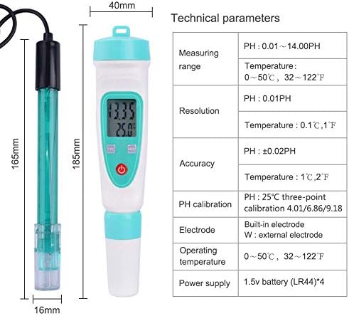 ShıSyan Y-LKUN Su Kalitesi Ölçer PH-220W ph ölçer Kalem Asitliği PH Değeri Test Cihazı Yüksek Doğruluk PH test cihazı