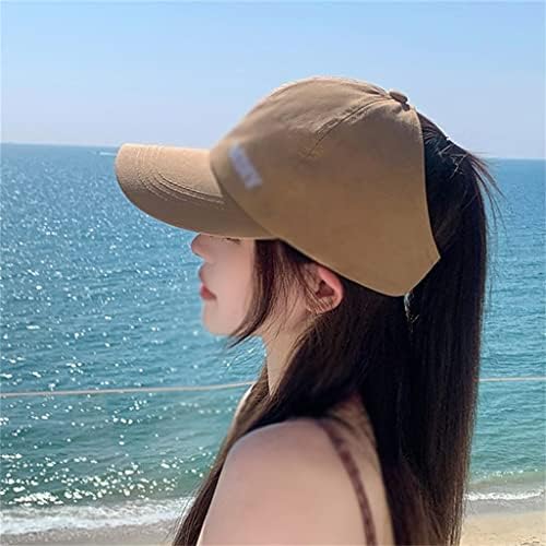 MHYFC Şapka kadın Ördek Dil beyzbol şapkası Gösterisi Yüz Küçük Yarım Boş Üst Bağlanabilir At Kuyruğu Güneş Koruma