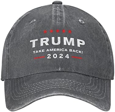 Şapka 2024 Amerika'yı Geri Al Seçim-Dönüş Şapkaları Vintage Ayarlanabilir beyzbol Şapkası Pamuk MAGA Şapka Siyah
