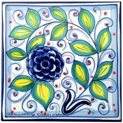 İtalyan Seramik Karo-Toskana Meyvesi-Mavi Ahududu-20 x 20 cm-7,75 x 7,75 inç